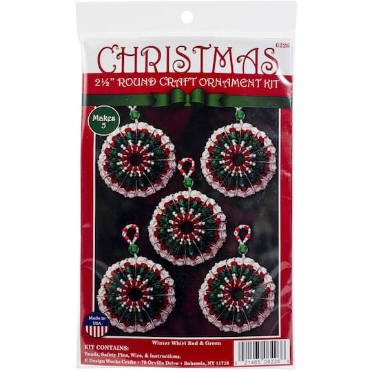 Design Works&#x2122; Winter Whirl Beaded Ornament Kit